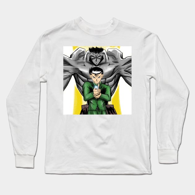 yusuke urameshi and toguro in spirit case Long Sleeve T-Shirt by jorge_lebeau